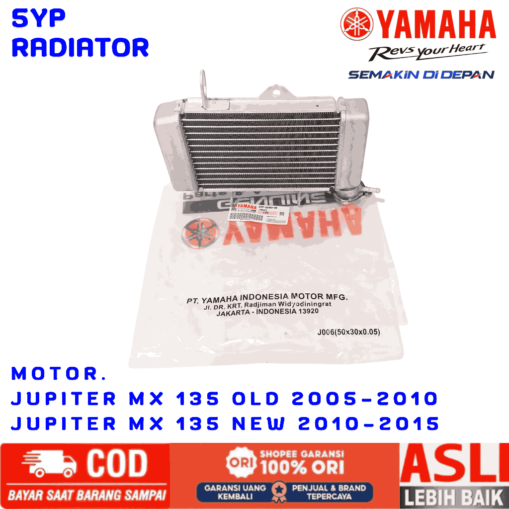RADIATOR ASLI YAMAHA JUPITER MX 135 LAMA,JUPITER MX 135 NEW KODE 5YP