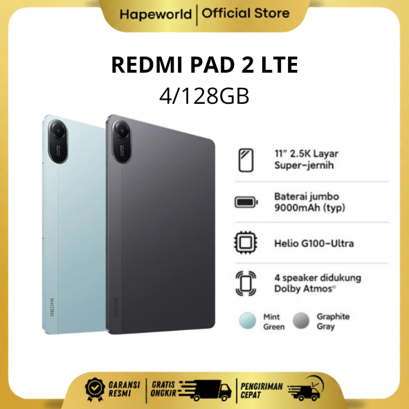 REDMI PAD 2 4G 4/128GB LTE - GARANSI RESMI