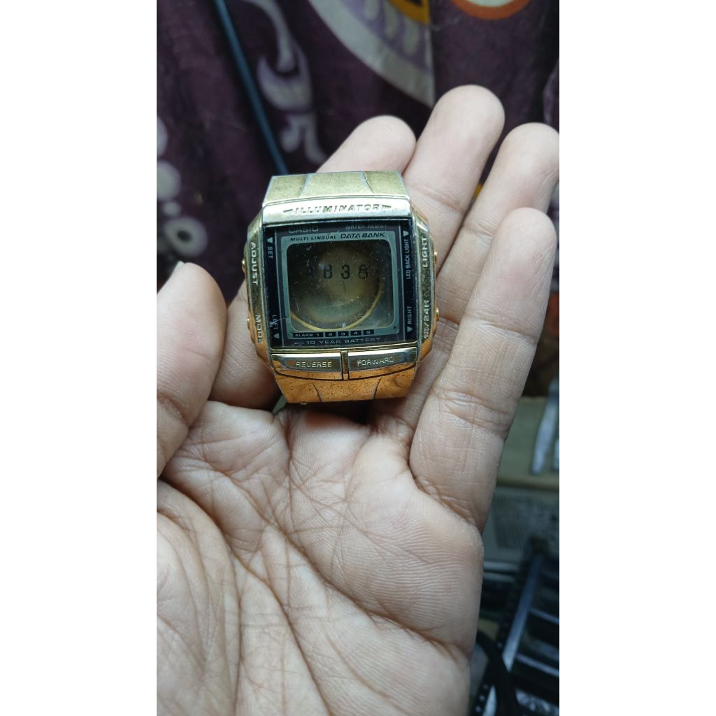 housing / casing jam casio iluminator DB 360 warna gold
