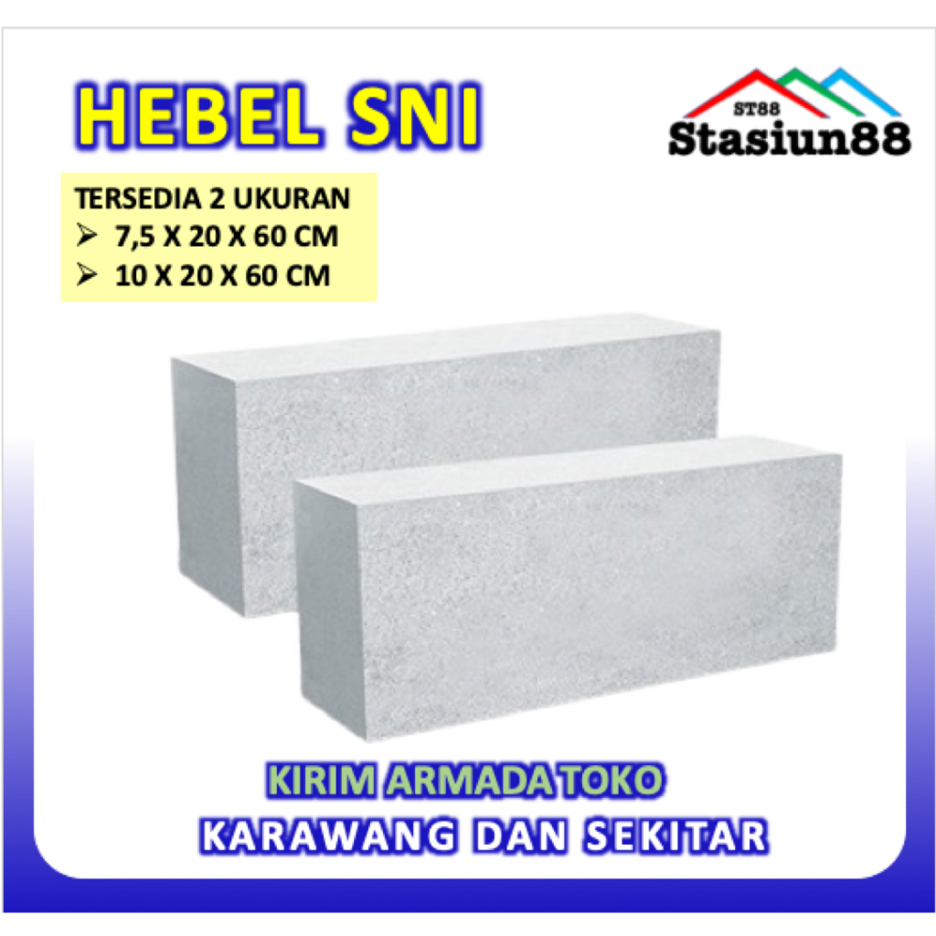 HEBEL BATA RINGAN SNI UKURAN FULL