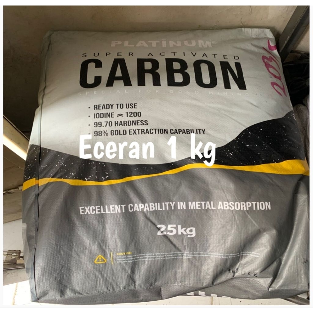 Karbon Aktif Platinum Lodine 1200 Eceran 1 kg Untuk pertambangan Emas