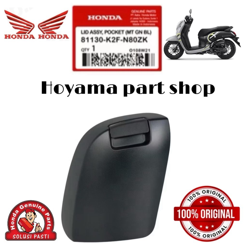 81130-K2F-N80ZK Cover Laci Assy Kiri Hitam Doff Scoopy K2F 2023-2024