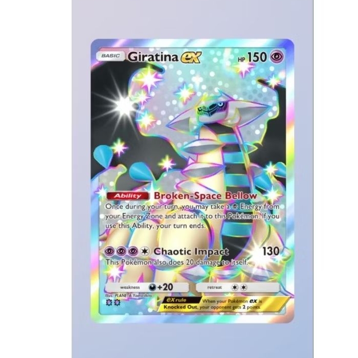 KARTU CARD POKEMON TCG POCKET GIRATINA EX RAINBOW / SHINE STAR LV 2