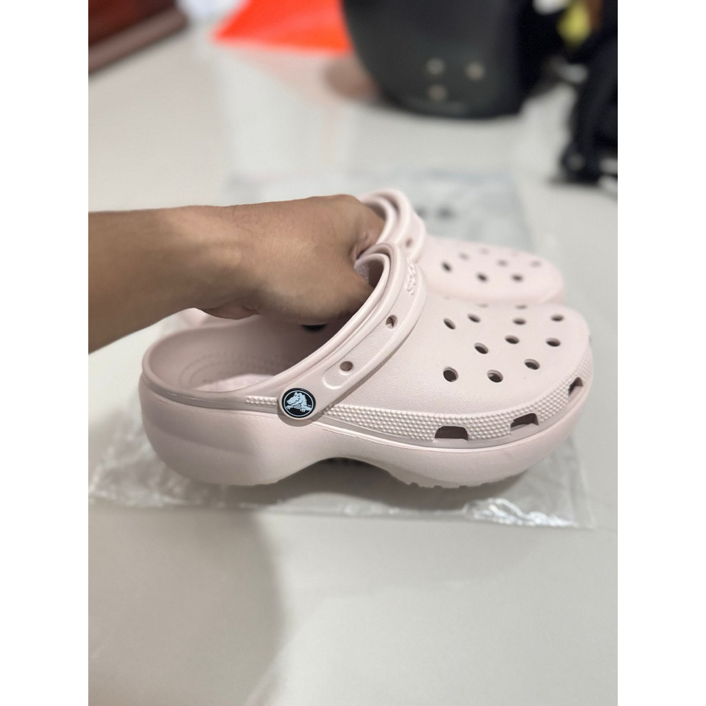 Preloved* Crocs Platform - Quartz (baby pink) UK 37-38