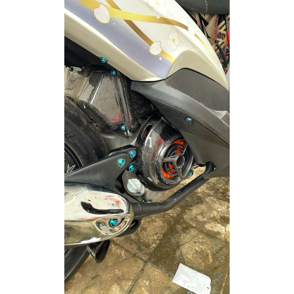 part carbon Yamaha nmax old carbon kevlar motif spreadtow catur lapis