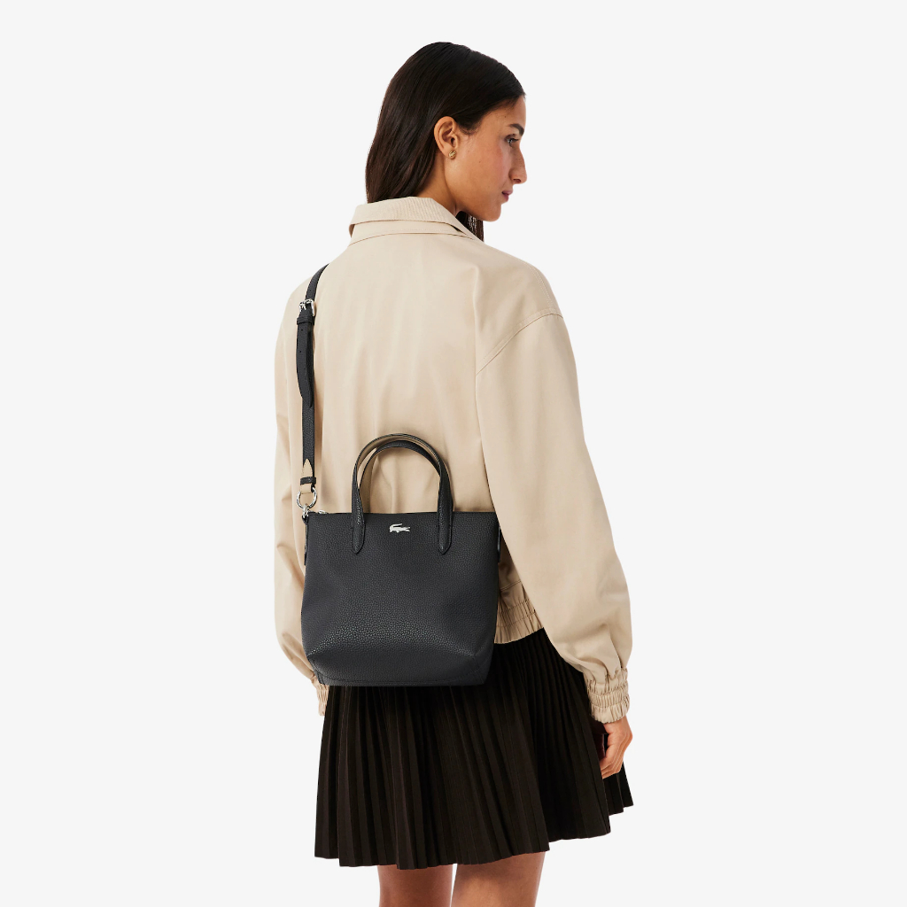 Tas wanita LACOSTE tote bag mini resleting dengan tali selempang kasual daily santai crossbody bah