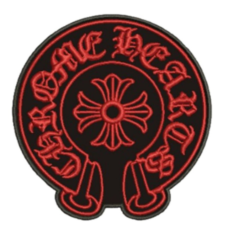 EMBLEM PATCH BORDIR CHROME HEARTS MERAH KUALITAS TINGGI  - PBP