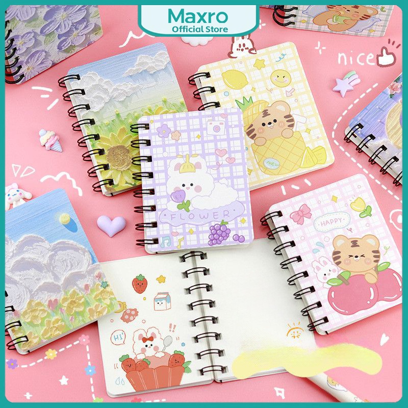 Maxro - 50 Lember Notebook A7 Scrapbook Mini Buku Kecil Catatan Notes Kecil