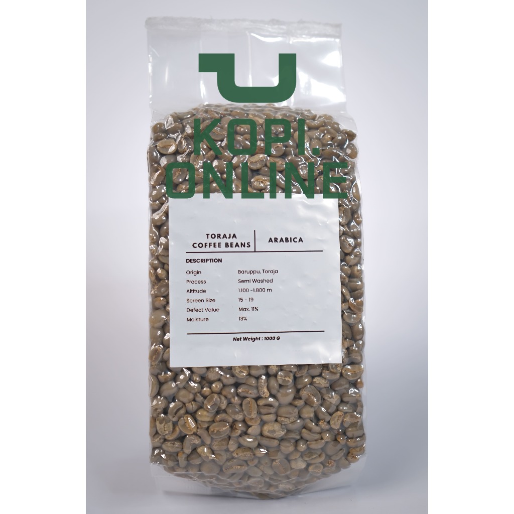 Kopi Arabika Toraja Grade 1 | Green Beans | Biji Kopi Mentah