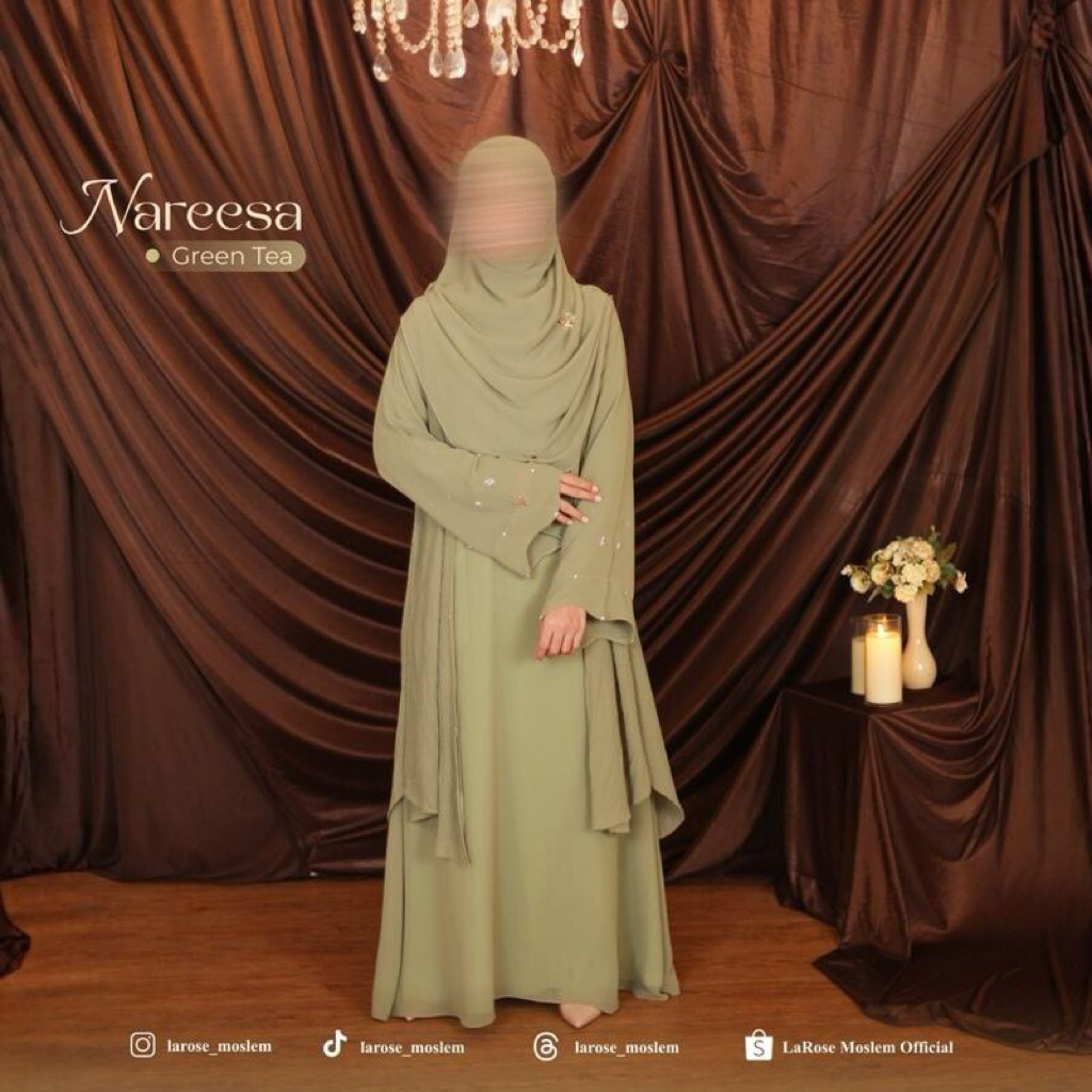 Larose moslem - gamis remaja terbaru kekinian inner outer