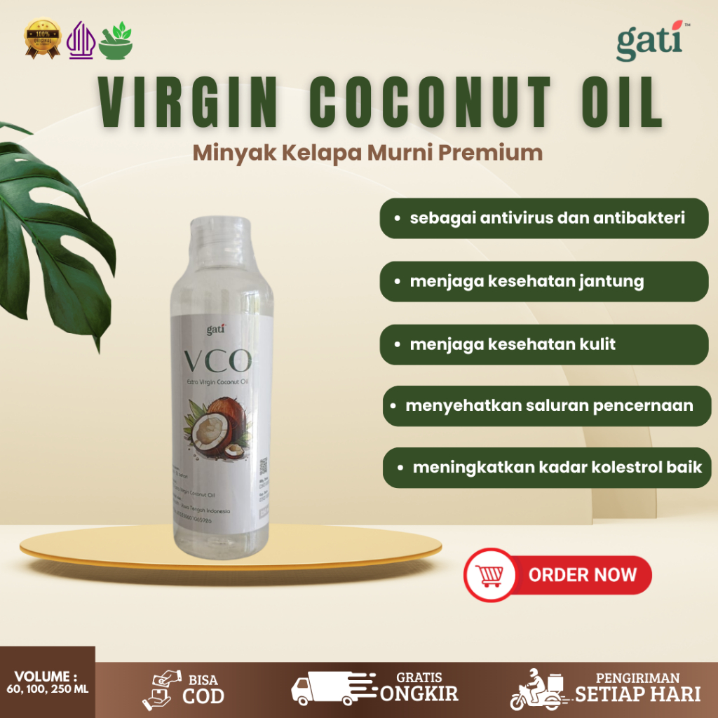 Gatihealth Minyak Kelapa VCO - Virgin Coconut Oil - VCO Murni Asli Premium - Extra VCO