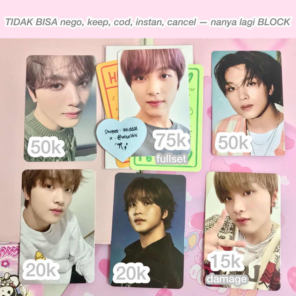 (each) photocard haechan nct official: dreamscape, md 6th anniversary fullset, binder hot sauce, caf