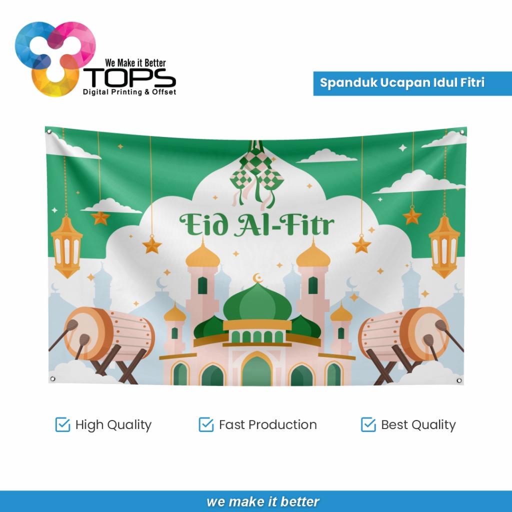 Spanduk Ucapan Idul Fitri - Free Template Desain