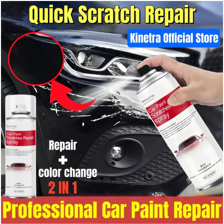 Semprot penghilang baret body motor & mobil 300ml semprotan cat mobil penghilang baret - Hitam