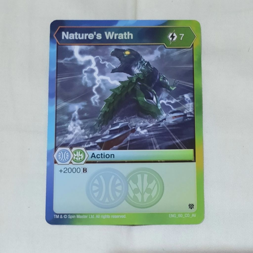 Kartu Bakugan Nature's Wrath (trox) Aquos Ventus action card tcg spin master