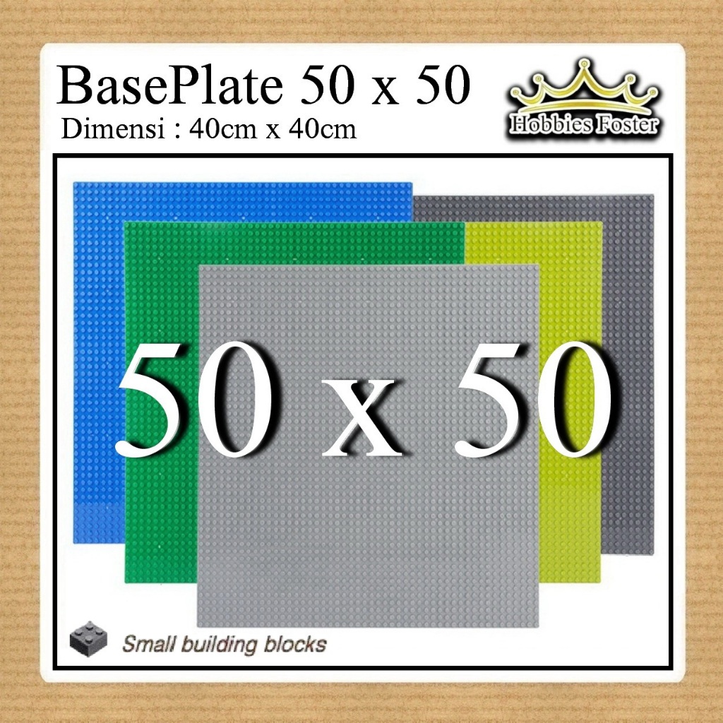 BRF Brick MOC Base Plate 50x50 - Papan Dasar MOC Alas Diorama Mainan Baseplate 50 x 50