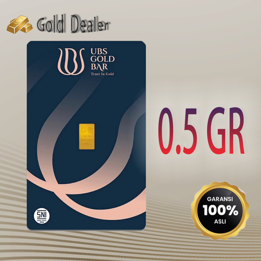 Emas UBS Logam Mulia 0.5 gram 999.9% ASLI