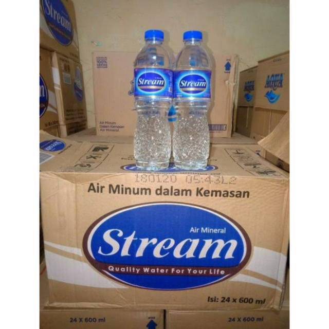 Stream Botol Air Mineral 600ml x 24botol x 1dus