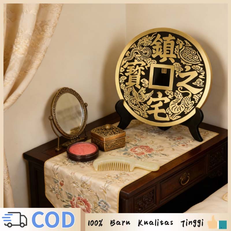 15cm Diameter Koin Fengshui Cina Tembaga Asli Uang Koin Feng Shui Dekorasi Fengsui Rumah Kantor Toko