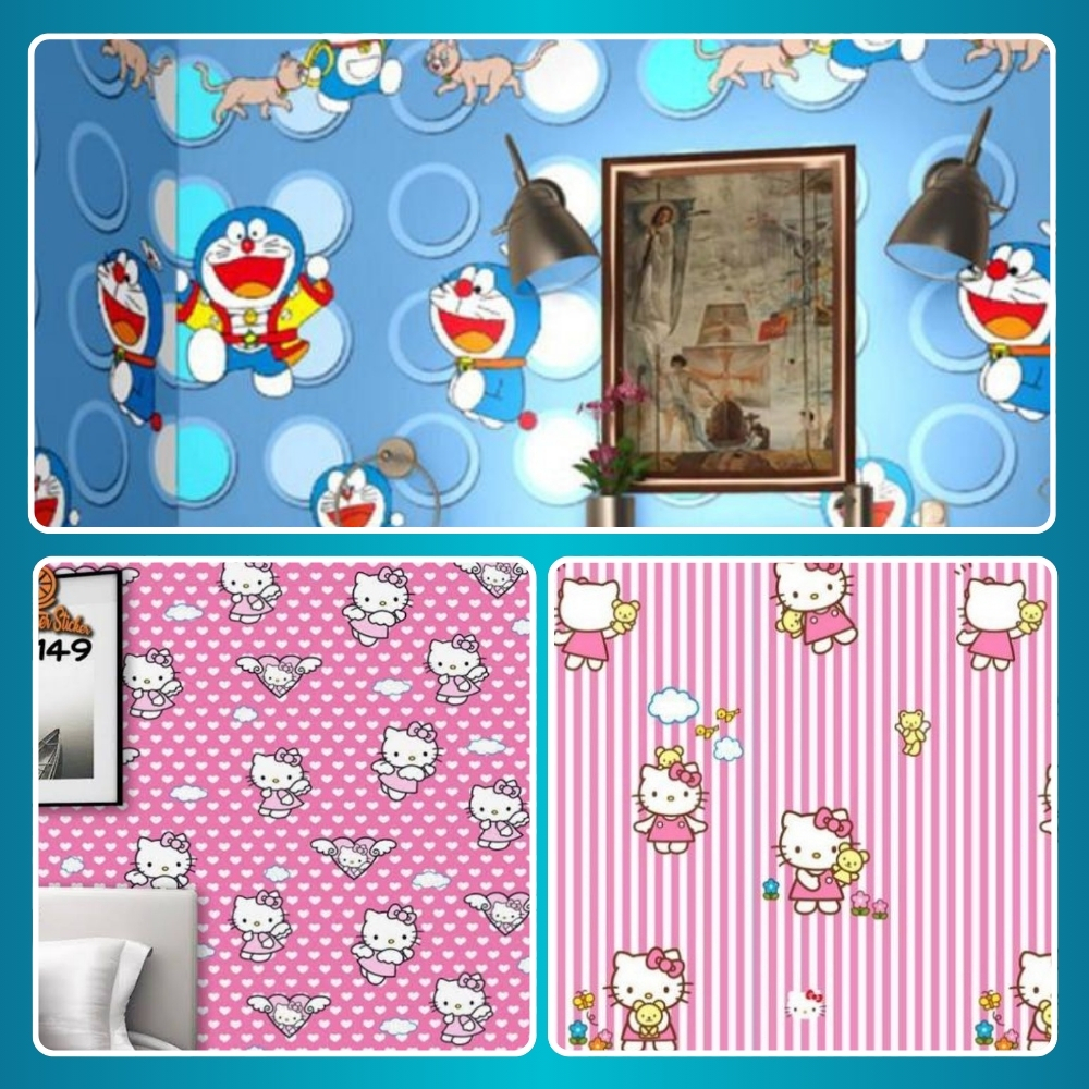 Wallpaper Sticker Dinding Dekorasi Ruangan Sticker Walpaper Anak Laki Spiderman 3D Mudah Dipasang