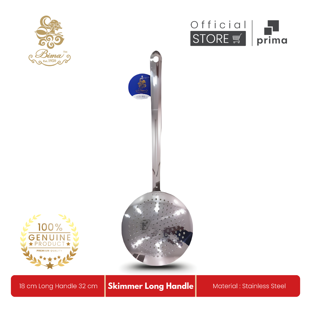 Saringan Bima | Skimmer 18 Cm Long Handle 32 cm - Bima Chef BP201352