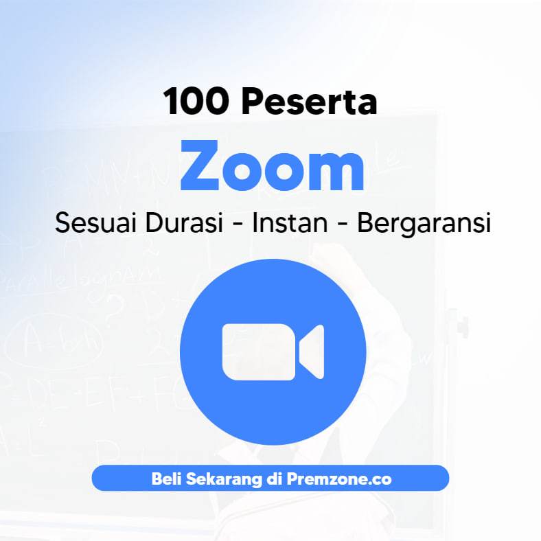 Zoom Meeting Pro Unlimited 100 Peserta Anti Disable Sewa Per Hari/Bulan - Bergaransi