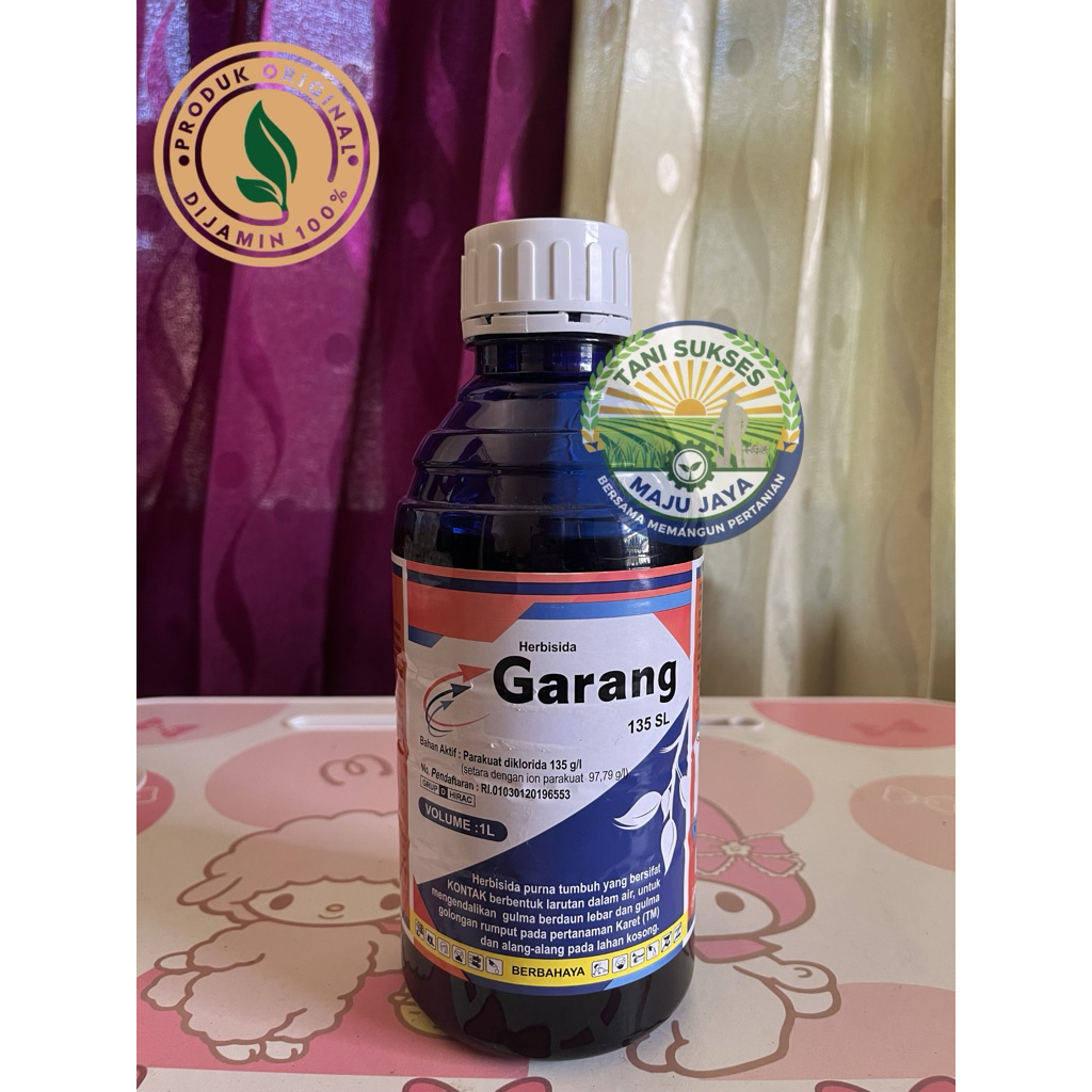 GARANG 1 LITER OBAT RUMPUT LANGSUNG MATI/HERBISIDA GARANG/OBAT PEMBASMI RUMPUT LANGSUNG MATI