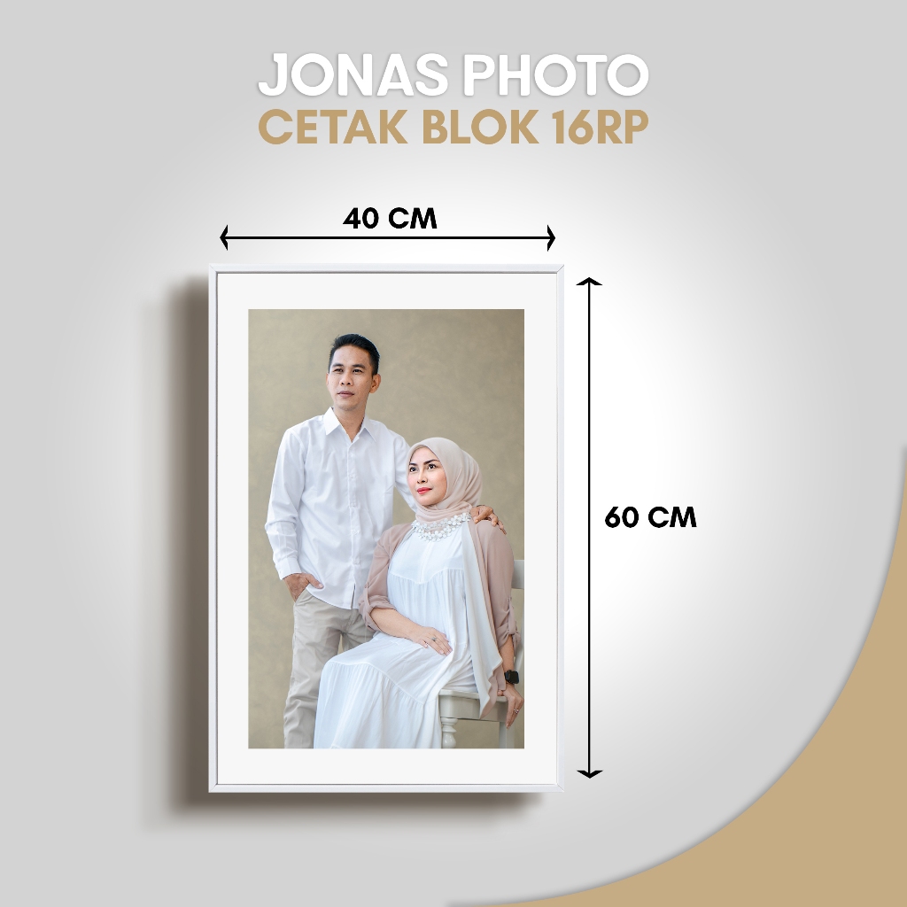 Paket Cetak Foto/Photo + Bingkai/Frame Blok 16RP Premium hasil berkualitas - JONAS