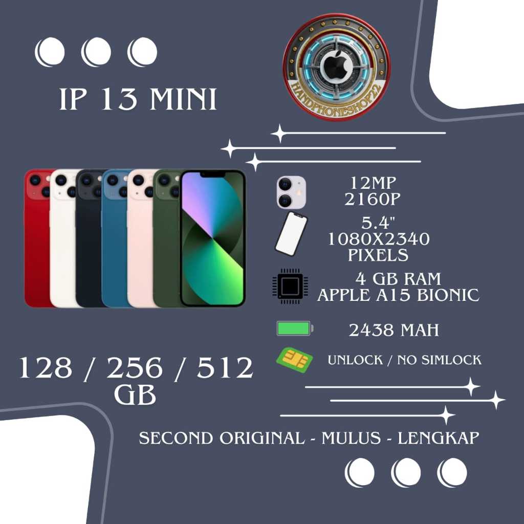 SECOND HP 13 MINI 256GB GOOD CONDITION / LIKE NEW / EX INTER / ORIGINAL MULUS