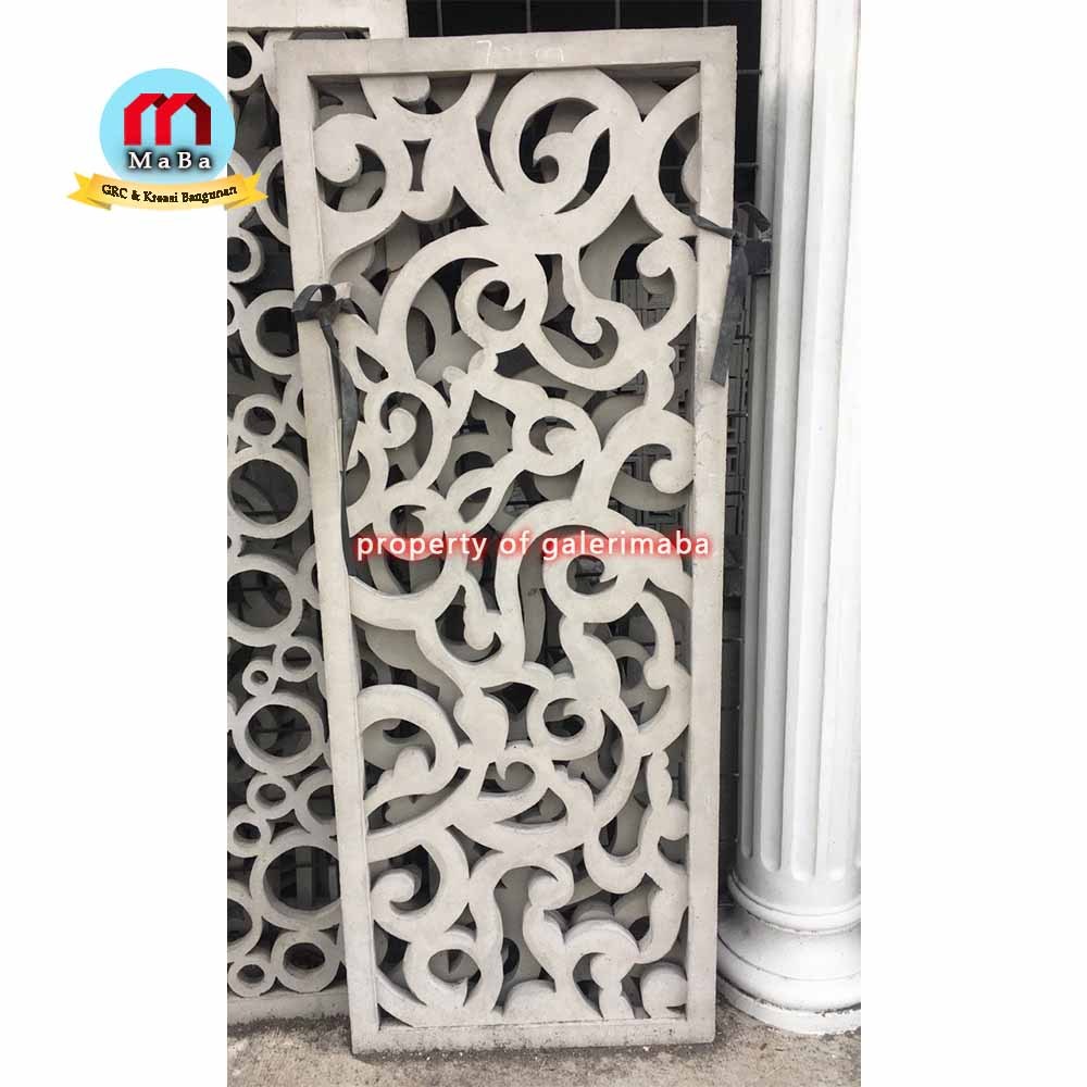 GRC Krawangan Motif Ukiran Dinding Teras Rumah