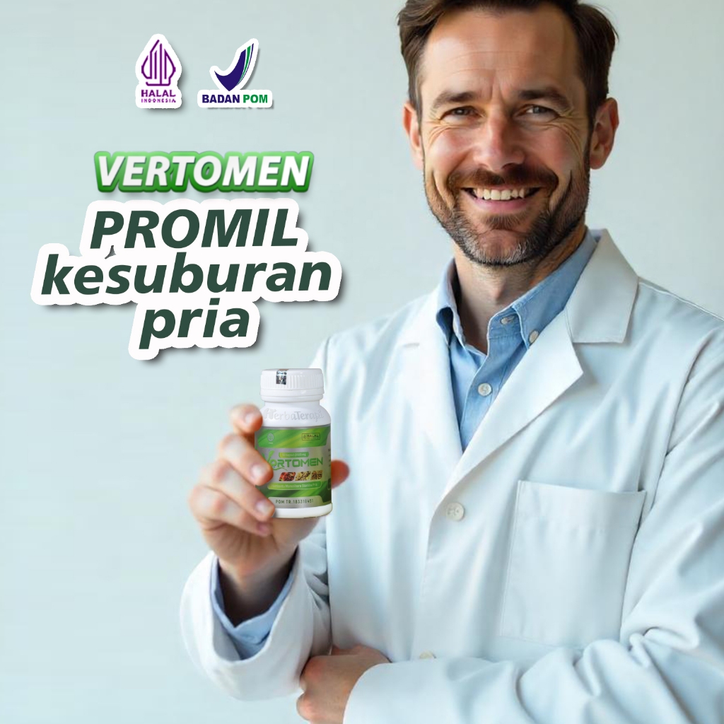 Vertomen Obat Herbal Kesuburan Pria Penambah Sperma Kental & Sehat