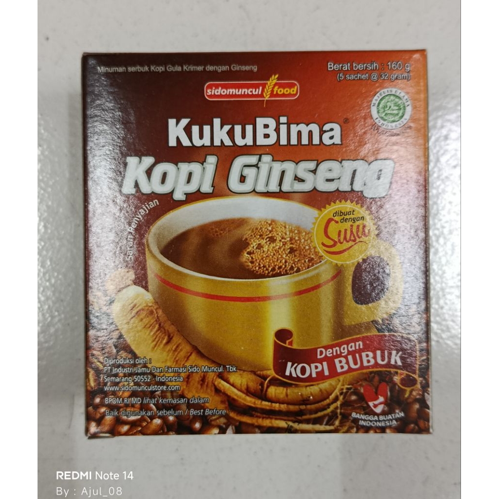 KUKU BIMA KOPI GINSENG 5x32gr
