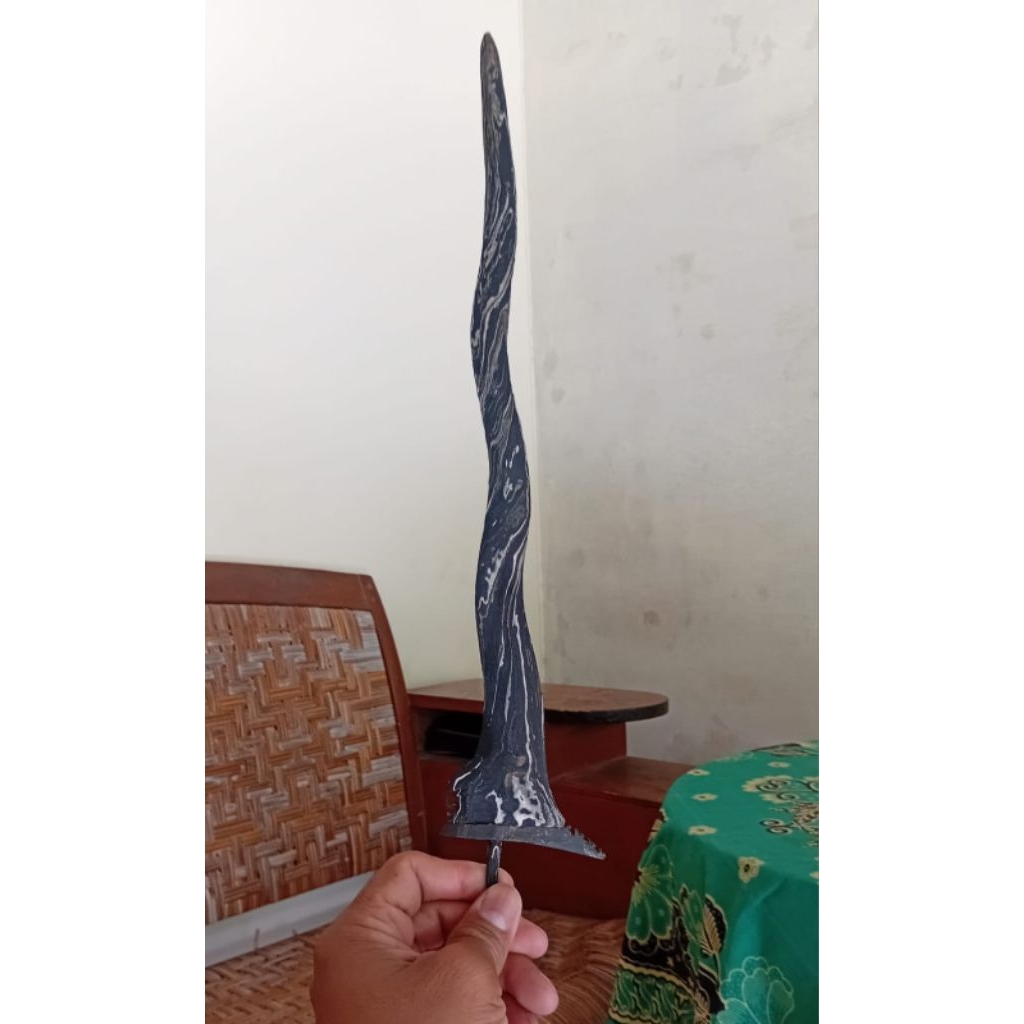 Bilah Keris Pendawa Cinarito Luk 5 Pamor Buntel Mayit