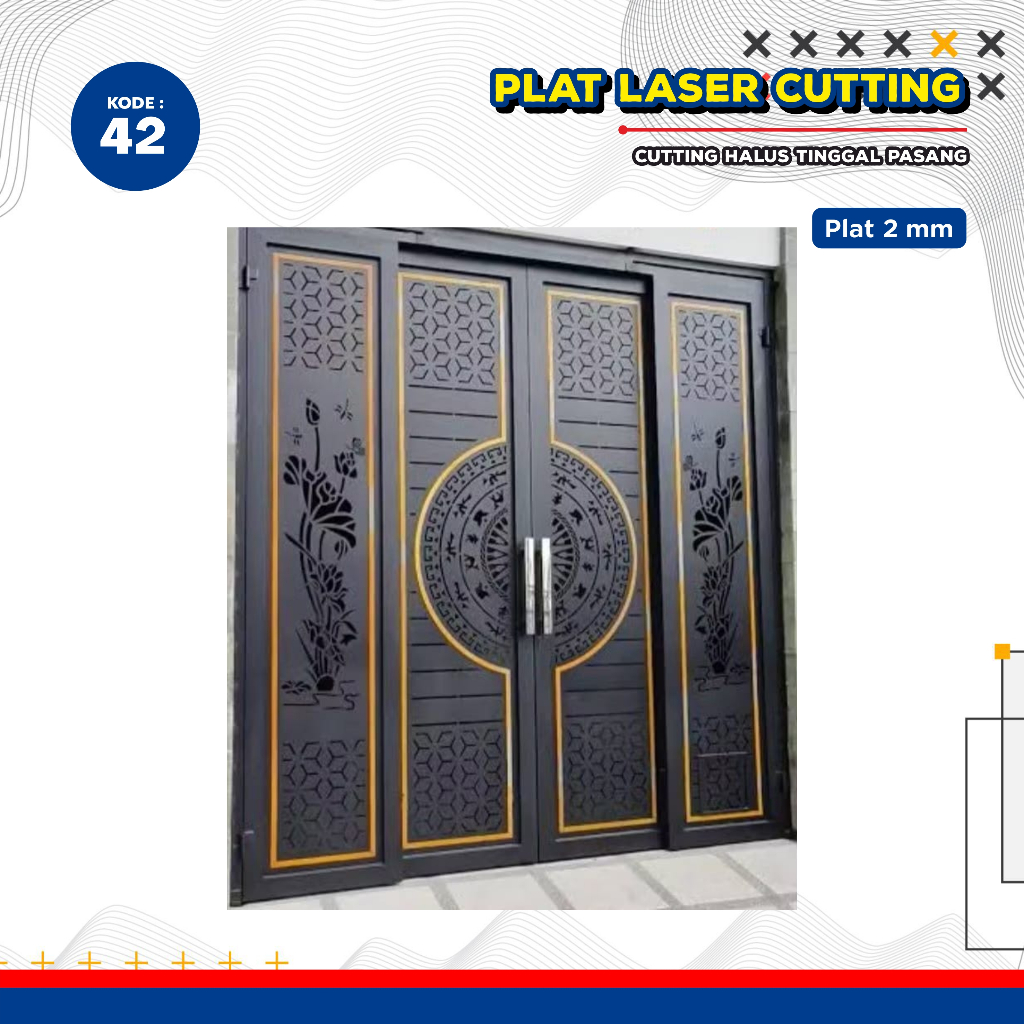 Laser Plat Pagar, Ornamen Pagar, Krawangan, Plat Cnc, Plat Cutting, Laser Cutting Custom 42