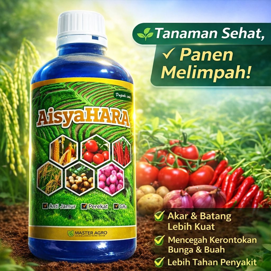Pupuk Daun Cair 1 Liter - Pupuk Makro Mikro + GA3 + Anti Jamur & Perekat