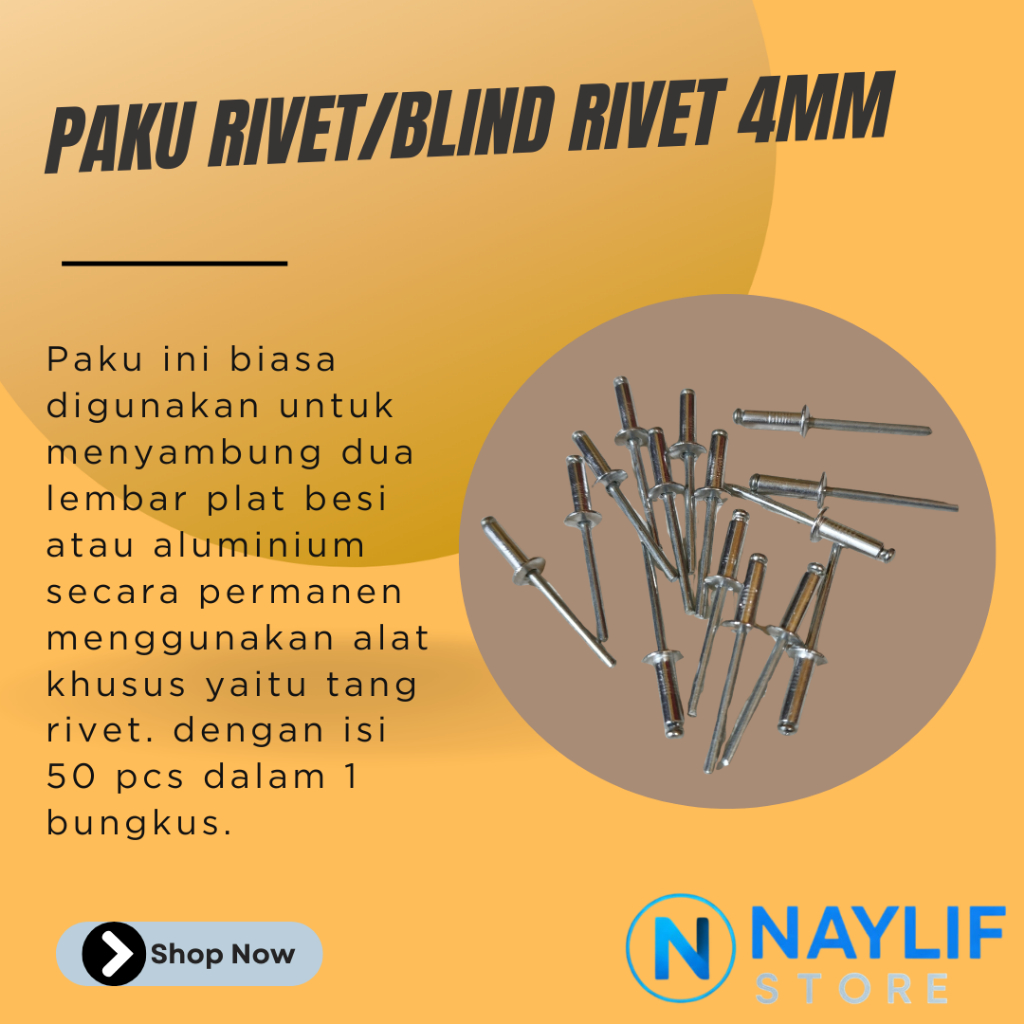 PAKU RIVET/BLIND RIVET 4MM