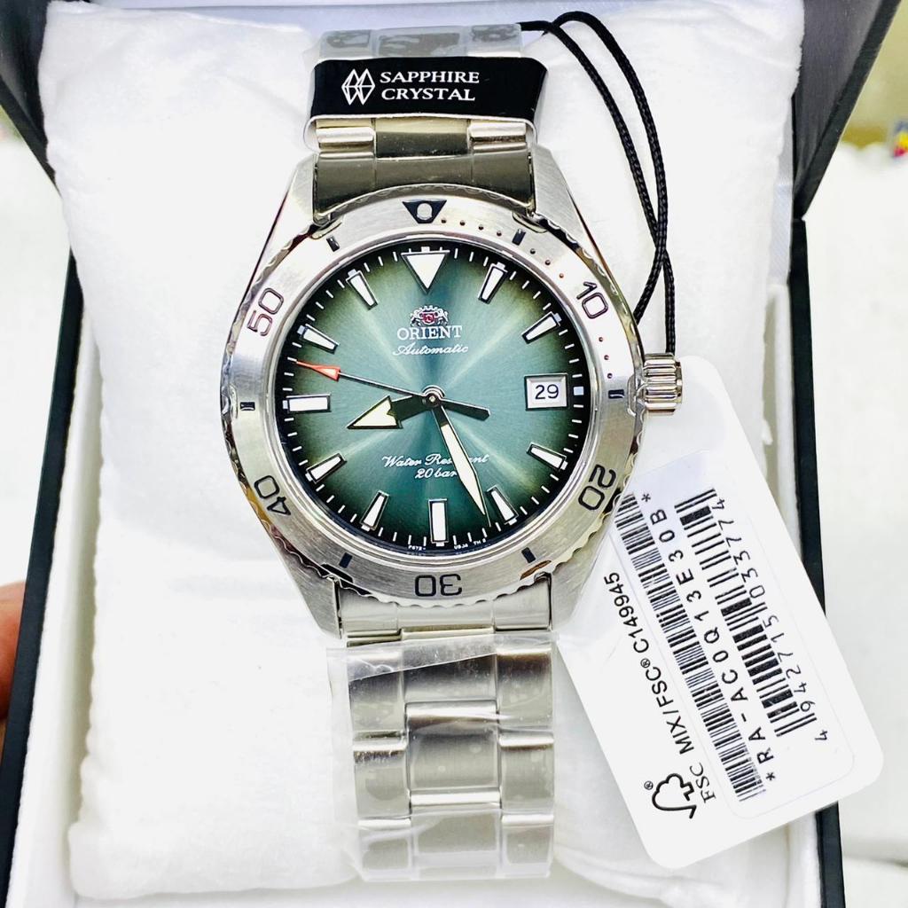 ORIGINAL Jam Tangan Pria Orient Mako RA-AC0Q13E Automatic Men Green Gradation Dial