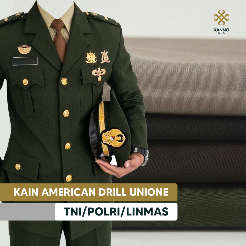KAIN POLOS SERAGAM LINMAS, TNI & POLRI American drill/Aircool/Intercooler