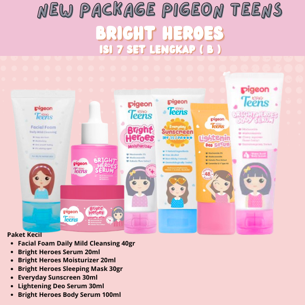 Pigeon Teens Paket Cerah 7 Set Seri B | Pigeon Teens Paket Mencerahkan