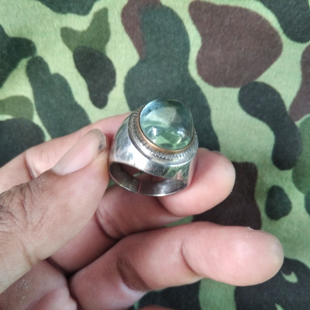 cincin batu bening cincin batu akik bening air cincin batu alam cincin batu tradisional handmade asl