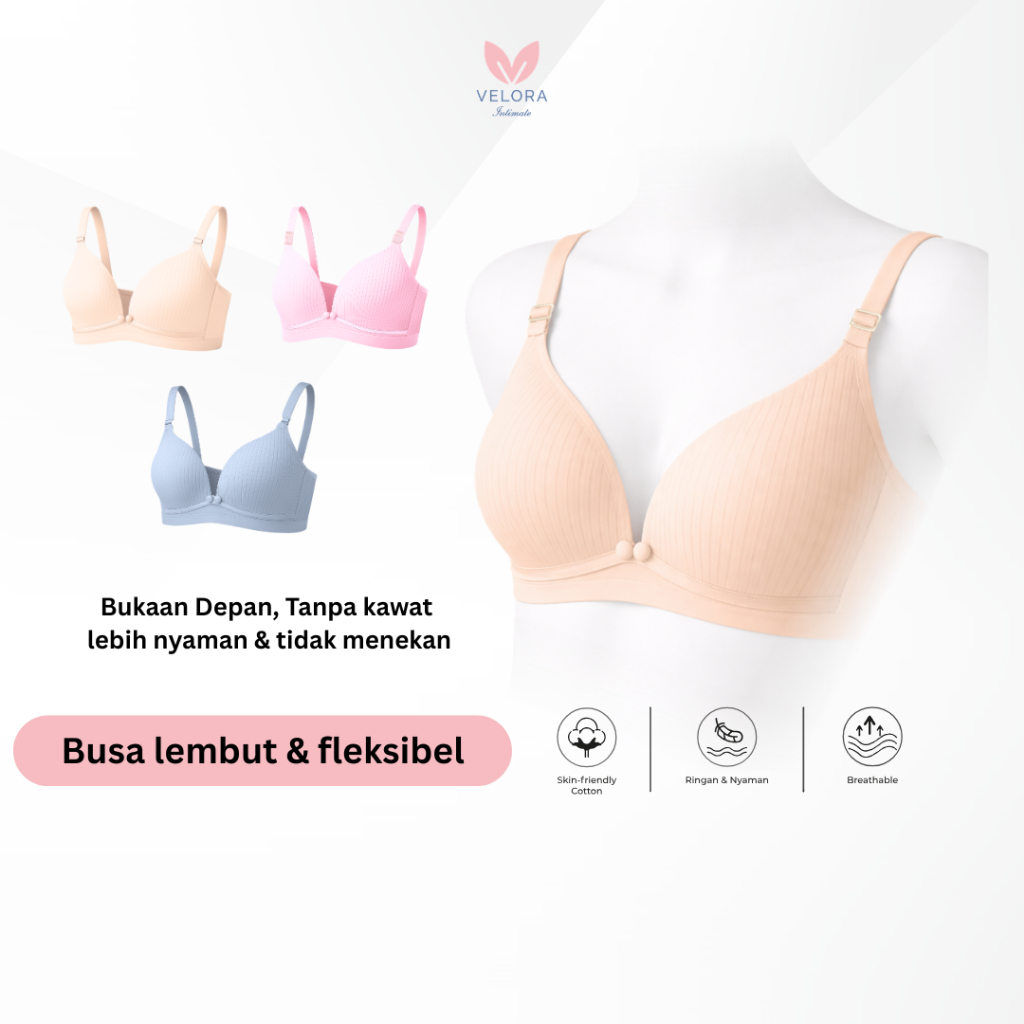 Velora Bra Menyusui Maternity Busa Tipis U03 Size 70B-85C