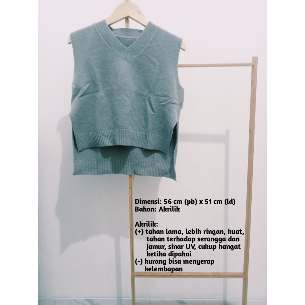 Vest bekas bahan akrilik