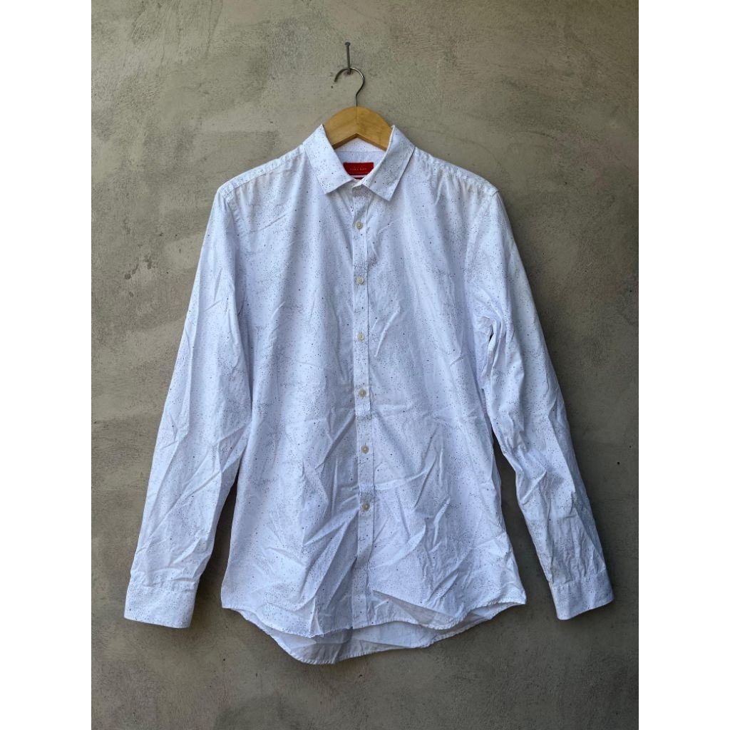 Zara Man kemeja motif slim fit M