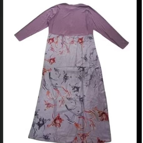 [PRELOVED] Si.Se.Sa dress muslimah syari ungu pastel floral print