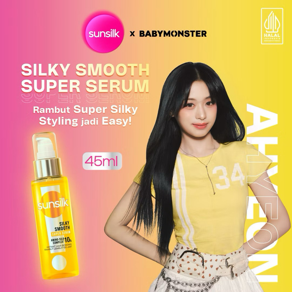 SUNSILK SUPER SERUM SILKY SMOOTH & GLOSSY BLACK 45ml