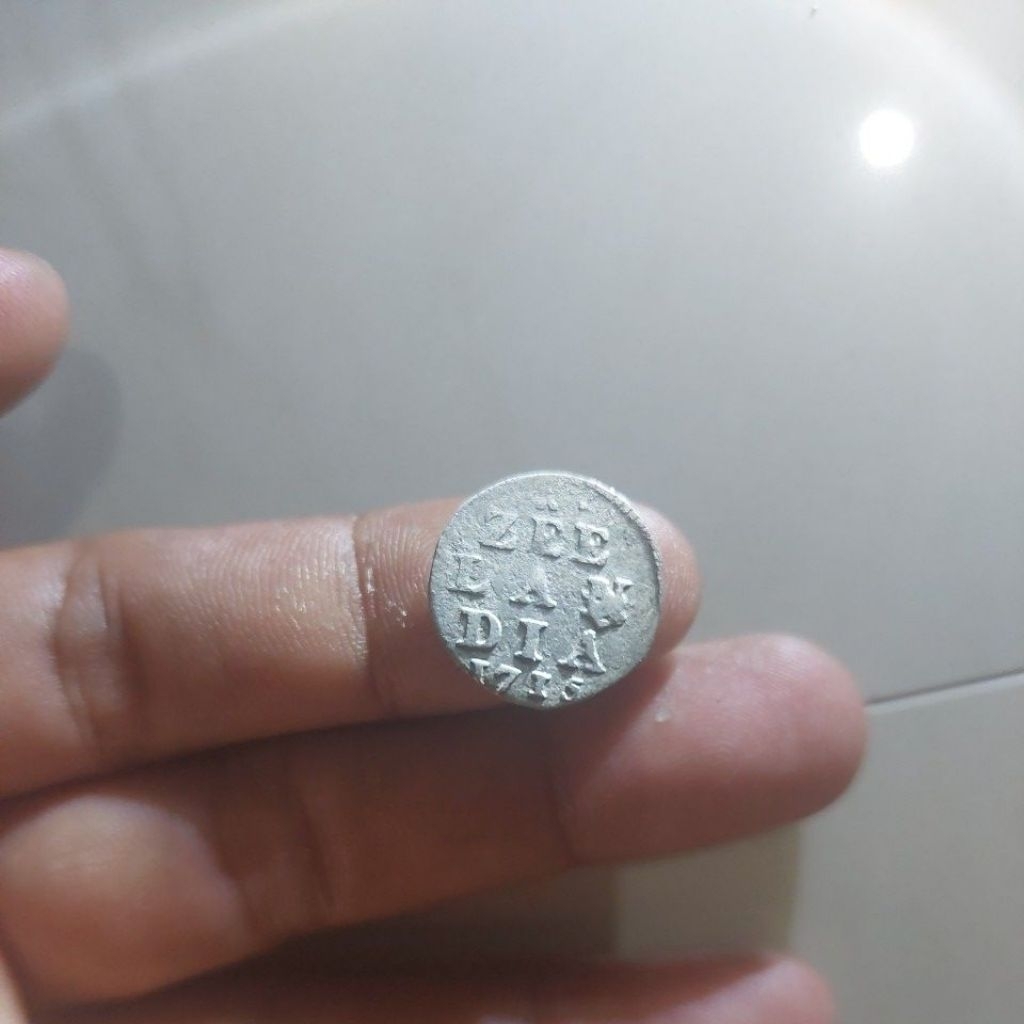 koin perak Zeelandia Tahun 1715. asli