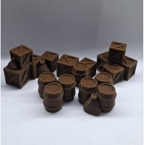 mini barel untuk diorama bahan pla plus