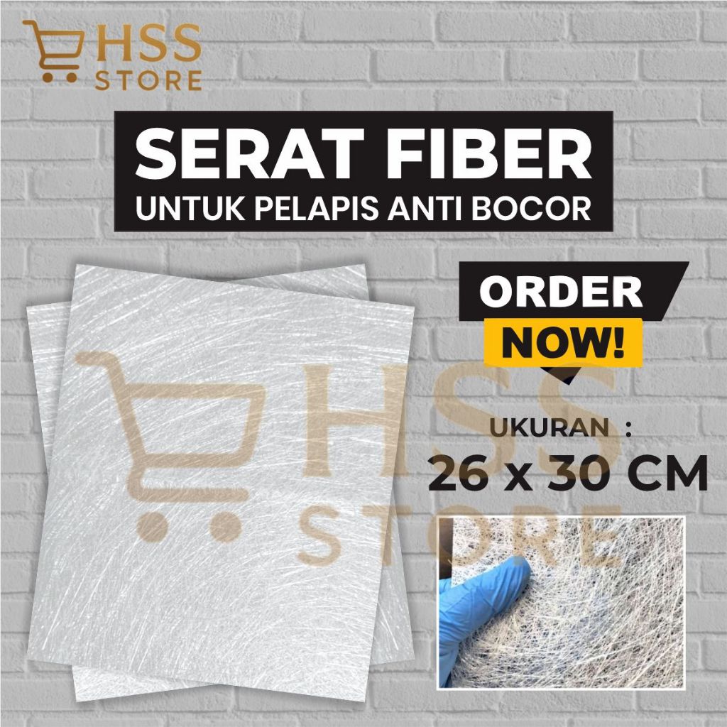 Serat Fiber 26 x 30 cm / Penguat Aspal Cair Anti Bocor / Fiber Anti Bocor / Serat fiber waterproffin