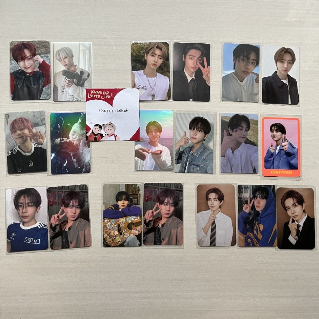 ENHYPEN Heeseung Jungwon Sunoo Sunghoon Set BDC Dark Blood Memorabilia Dimension Dilemma Dimension A