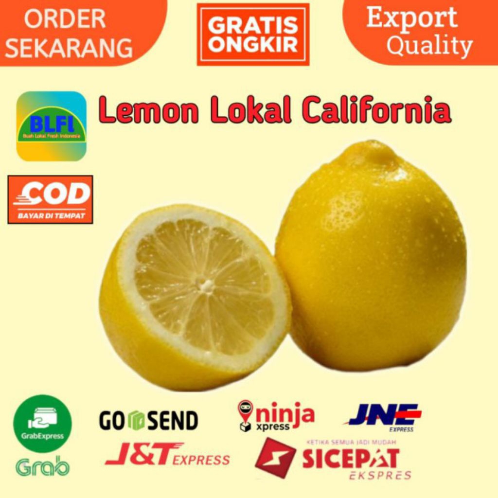 Lemon California 1kg-Jeruk Lemon California-Jeruk Lemon - lemon segar 1kg